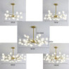 led pendel lysekrone sort guld 18/30/36/45/54 hoveder sputnik design metal sputnik malede finish moderne nordisk stil