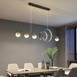 led pendel 95cm lanterne desgin lysekrone metal malet finish moderne