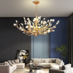 6-Lys 60cm Pendant Lantern Desgin Lysestager Aluminium Galvaniseret Moderne