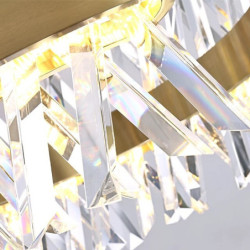 1-lys 100cm krystal vedhæng lys guld øjenbeskyttelse lysekrone metalmalet finish LED chic & moderne