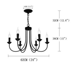 62 cm Stearinlys Stil Lysestager Metal Malede finish Tradisjonell / Klassisk