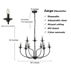 73 cm enkelt design lysekrone metal mini malet finish traditionel / klassisk country