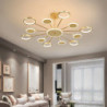 6/8/12 hoveder led vedhængslys lysekrone moderne sort guld cirkel justerbar design metal kunstnerisk stil udhulet malede finish moderne nordisk stil