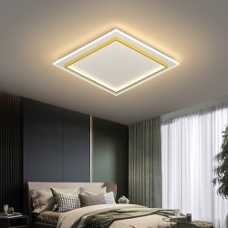 led loftslampe 45cm dæmpbar firkantet design flush mount lys akryl kunstnerisk stil formel stil moderne stil sort kunstnerisk no