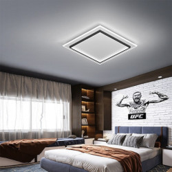 led loftslampe 45cm dæmpbar firkantet design flush mount lys akryl kunstnerisk stil formel stil moderne stil sort kunstnerisk nordisk stil