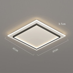 led loftslampe 45cm dæmpbar firkantet design flush mount lys akryl kunstnerisk stil formel stil moderne stil sort kunstnerisk no