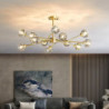 led pendel lysekrone guld krystal 6 9 12 hoveder unikt design kobber messing led nordisk stil