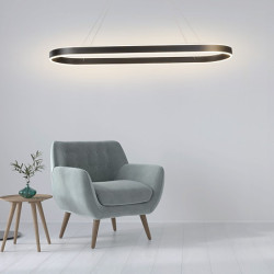 80/100cm cirkel design pendel led nordisk stil aluminiumslegering malet finish moderne mode til spisestue køkken stue 78w kun dæ