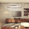 led pendel 40/60/80cm 1-lys ring cirkel design dæmpbar aluminium malet finish luksuriøs moderne stil spisestue soveværelse pendel kun dæmpbar med fjernbetjening