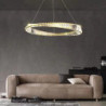 led pendel cirkel rund design dæmpbar 40/60cm led lysekrone metal moderne stil stilfuldt galvaniseret moderne