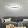 led pendel 40/60/80cm 1-lys ring cirkel design dæmpbar aluminium malet finish luksuriøs moderne stil spisestue soveværelse pendel kun dæmpbar med fjernbetjening