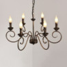 lysekrone metal vintage stil sort kobber 70cm lys stil klassisk grundmalet finish traditionelle klassiske land 6 8 hoveder