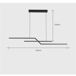 105cm enkelt design vedhæng lys aluminiumslegering moderne stil stilfuld malet finish førte moderne