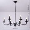 led pendel lysekrone metal vintage stil 88cm lys stil klassisk grundlæggende malet finish traditionel klassisk land