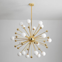 100cm vedhæng lanterne design lysekrone metal sputnik galvaniseret moderne nordisk stil