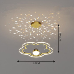 40cm pendel led projektor lys romantisk blomst design lampe moderne børneværelse lampe