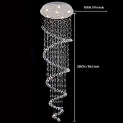 220cm moderne lysekrone krystal lysekroner belysning til spisestue loft vedhæng lys lampe hængende lys lamper til boligindretning lys