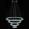 moderne førte ring krystal lysekroner diy form indendørs vedhæng lys lampe hængende lysekrone lys belysning cristal suspensions 