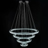 moderne førte ring krystal lysekroner diy form indendørs vedhæng lys lampe hængende lysekrone lys belysning cristal suspensions lamper