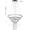 moderne førte ring krystal lysekroner diy form indendørs vedhæng lys lampe hængende lysekrone lys belysning cristal suspensions 