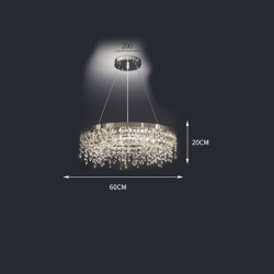 80cm unikt design lysekrone pendel lys led krystal nordisk stil stue soveværelse