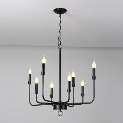 led pendel lysekrone vintage stil 71cm lys stil metal klassisk grundlæggende malet finish traditionel klassisk land