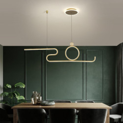 90cm ledet pendel nordisk ø stil ekstremt enkel moderne guld sort atmosfære personlighed spisebord lang bar taipei europæisk kontor restaurant