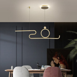 90cm ledet pendel nordisk ø stil ekstremt enkel moderne guld sort atmosfære personlighed spisebord lang bar taipei europæisk kontor restaurant