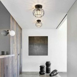 unikt design loftslamper led entre lys gang lys aluminium krystal vintage stil stilfuld sort moderne nordisk stil