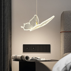 led pendellampe soveværelse ø belysning moderne akryl pendel lamper sommerfugl design ideel til køkken ø køkken belysning soveværelse pendel lampe