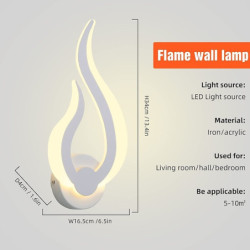 1-lys 31 cm led væglampe brandform design væglampe moderne minimalistisk stil butikker/caféer akryl væglampe generisk 10w ip44