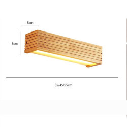 moderne nordisk stil indendørs væglampe led træ stue soveværelse væglampe 8w