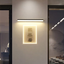 udendørs led væglampe linje design ip65 vandtæt akryl metal 80/90cm indendørs væglampe moderne soveværelse varm hvidt lys