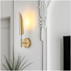 led væglampe sengelampe guld moderne nordisk stil flush mount stue spisestue jern væglampe ip20