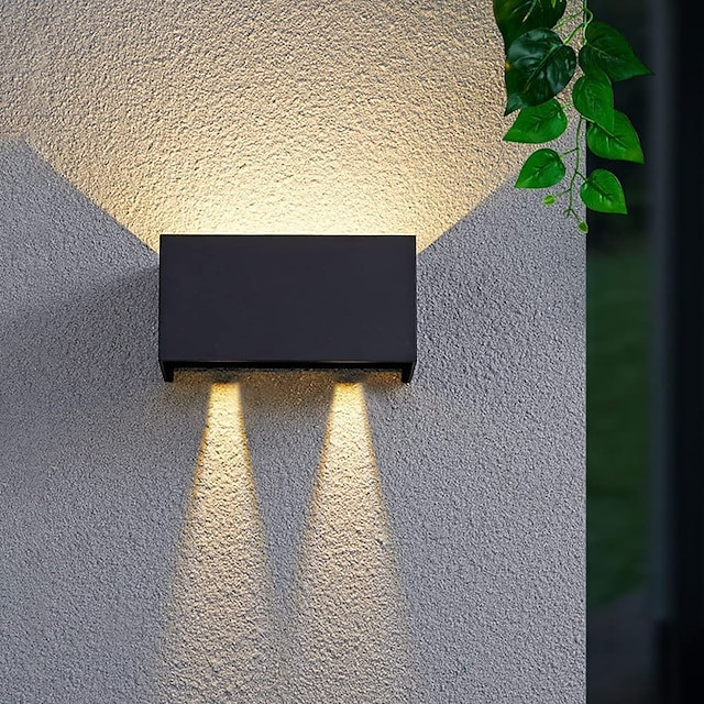 led udendørs/indendørs væglampe 2 hoveder 12w 4 hoveder 20w justerbar strålevinkel led verandalampe udendørslampe anvendelig til husets terrasse og veranda ac