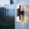 led sensor væglampe udendørs væglampe, sort metal væglampe, op ned lampetter aluminium væglanterne, ip65 vandtætte spotlys natlamper til veranda terrassehave