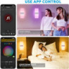 led rgb wifi bluetooth 2.4g dæmpende væglampe 10w rgb smart akryl indendørs væglampe app kontrol kompatibel med alexa og google 