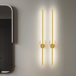 moderne væglampe, minimalistiske led væglampe indendørs væglampe vægmonteret lampe baggrundsbelysning guld