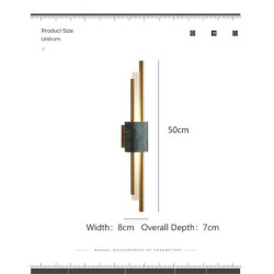 1-lys 50cm led væglampe klassisk nordisk stil væglampe linje design stue soveværelse aluminiumslegering traditionel væglampe 5w