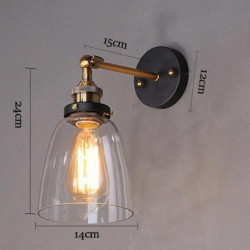 25,5cm led væglampe enkelt design rustikke / lodge væglampe metal retro industriel stil væglampetter indgang og mudroom glas lys