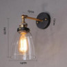 25,5cm led væglampe enkelt design rustikke / lodge væglampe metal retro industriel stil væglampetter indgang og mudroom glas lys