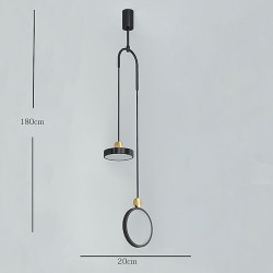 led pendel moderne sort guld sengelampe 20cm lanterne desgin pendel metal malet finish moderne