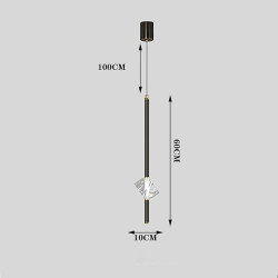 20cm led pendel enkelt design krystal stil kobber messing led nordisk stil