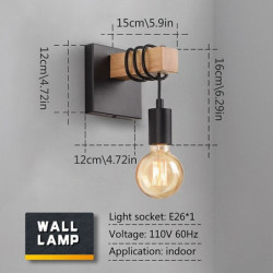 indendørs væglampe led nordisk stil stue soveværelse metal væglampe 3000k e26 væglampe til soveværelse badeværelse