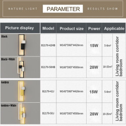 moderne led akryl væglampe 15w 28w tricolor dæmpning / varmt lys kan vælges til soveværelse korridor trappe badeværelse indendør