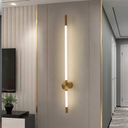 led væglampe stribe design 24″ moderne led baggrund væglampe stue soveværelse sengekant 10w aluminium indendørs væglampe lysende sconce varm hvid 1 stk