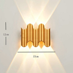 led udendørs væglampe vandtæt ip65 3w op/ned belysning 5/7 hoved indendørs dobbelthoved buet vandtæt ip65 væglampe moderne sovev