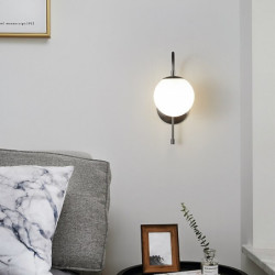 led væglampe glas metal minimalisme sort neutral hvid væglampe moderne moderne stil stue soveværelse spisestue metal væglampe