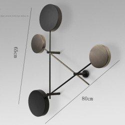 led væglampe cirkeldesign dæmpbar 80cm kreativ gang soveværelse stue baggrund vægdekoration væglampe belysning