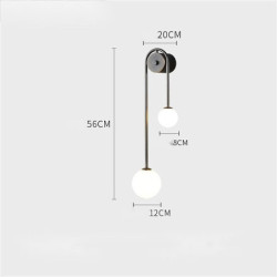 led væglampe globle design glas metal 20cm moderne indendørs metal væglampe væglampe neutral hvid g9 3000k soveværelse væglampe